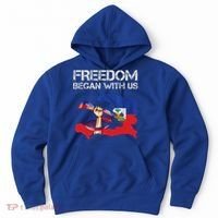 Freedom Began With Us Haitian Flag Happy Independence Day Hoodie thumb 0