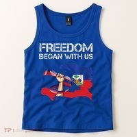 Freedom Began With Us Haitian Flag Happy Independence Day Tank Top thumb 2