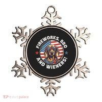Fireworks BBQ & wieners Funny Weiner Dog July 4th Dachshund Ornament thumb 0
