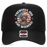 Fireworks BBQ & wieners Funny Weiner Dog July 4th Dachshund Hat thumb 0