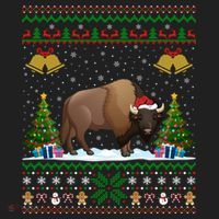 Funny Bison Xmas Gift Santa Hat Ugly Bison Christmas Cute Gift Beanie thumb 2