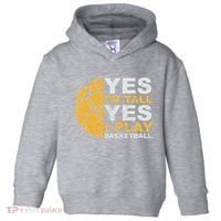 Funny Basketball Yes IM Tall Basketball Player Gift Toddler Hoodie thumb 0