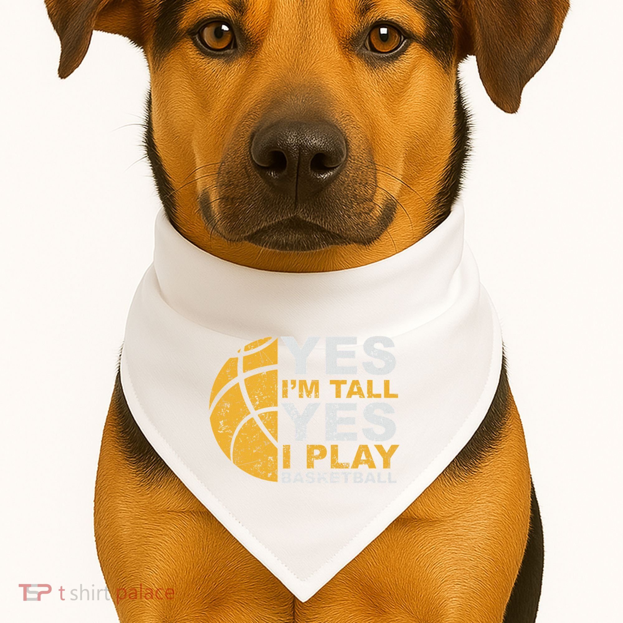 Funny Basketball Yes IM Tall Basketball Player Gift USA-Made Doggie Bandana