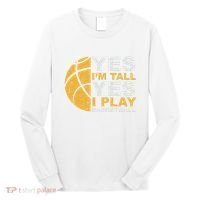 Funny Basketball Yes IM Tall Basketball Player Gift Long Sleeve Shirt thumb 0