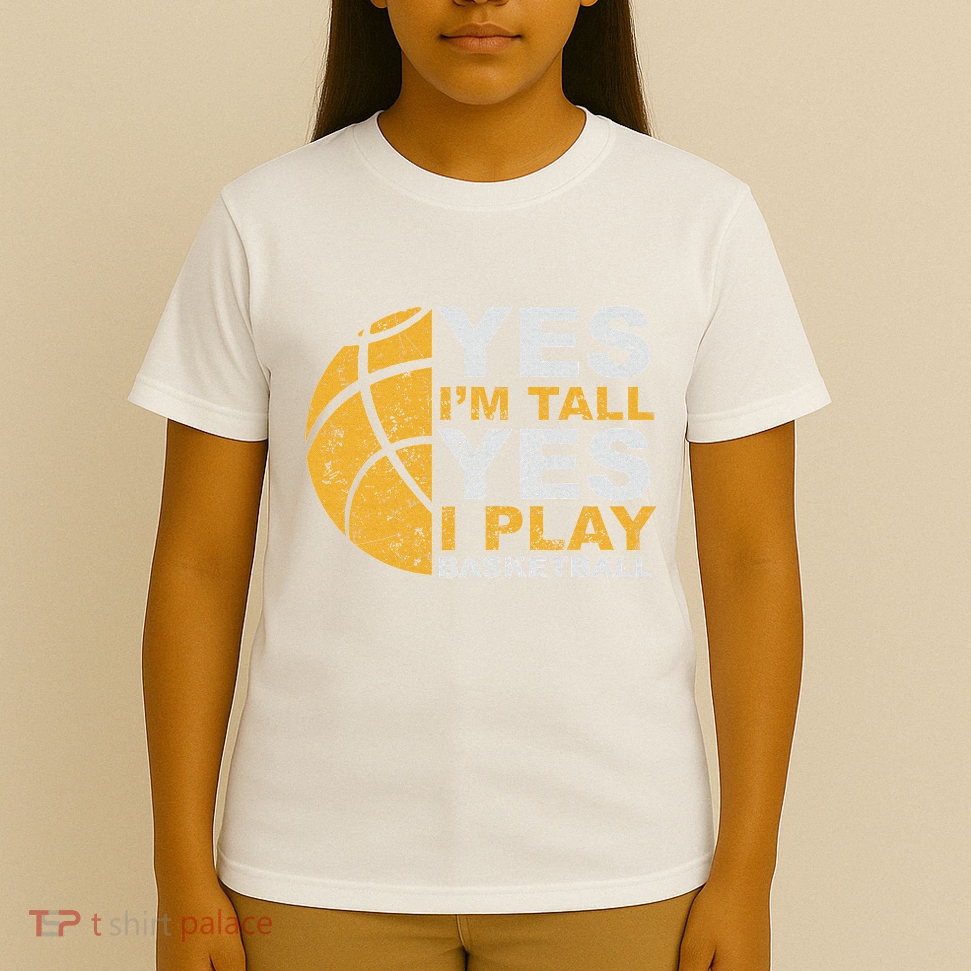 Funny Basketball Yes IM Tall Basketball Player Gift T-Shirt