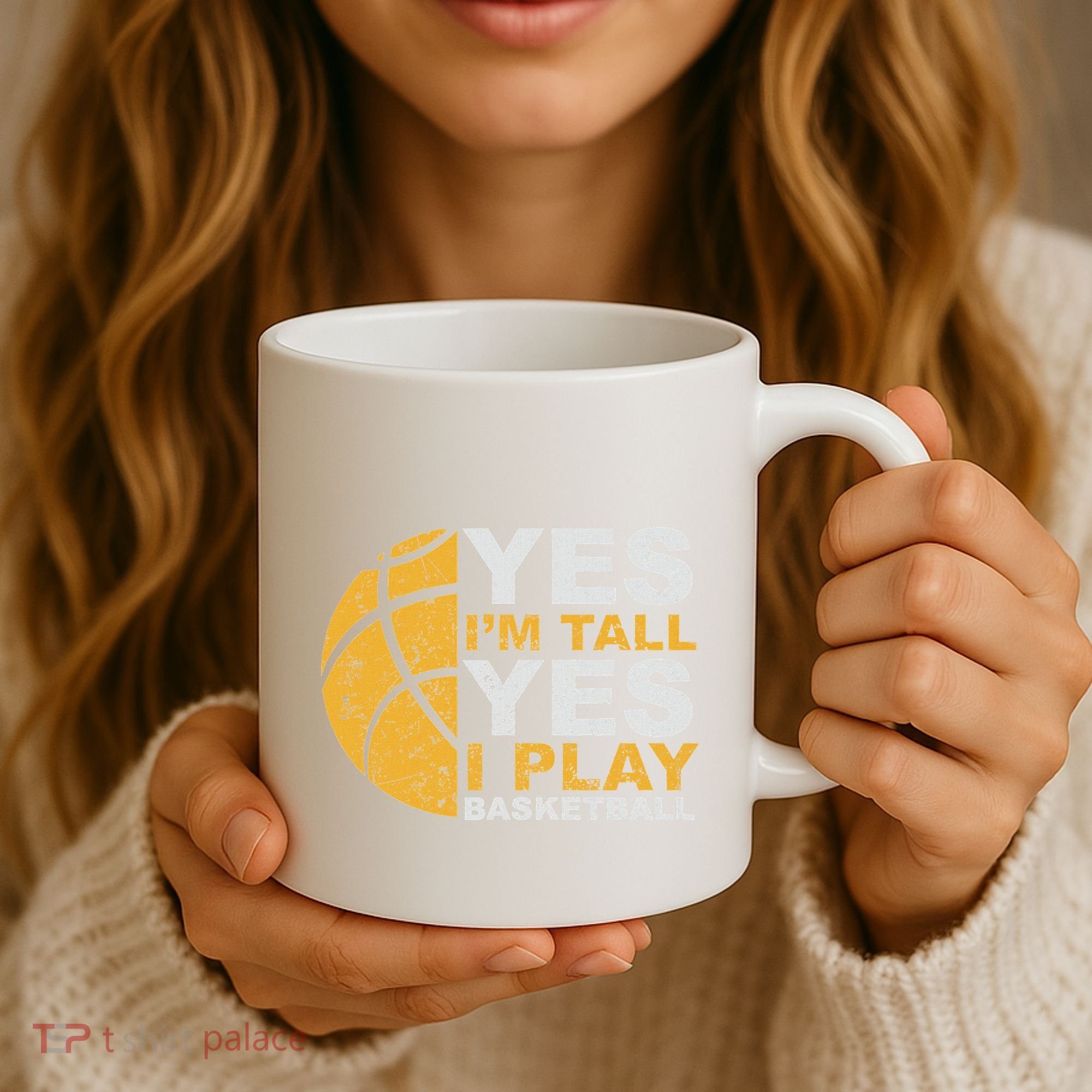 Funny Basketball Yes IM Tall Basketball Player Gift Coffee Mug