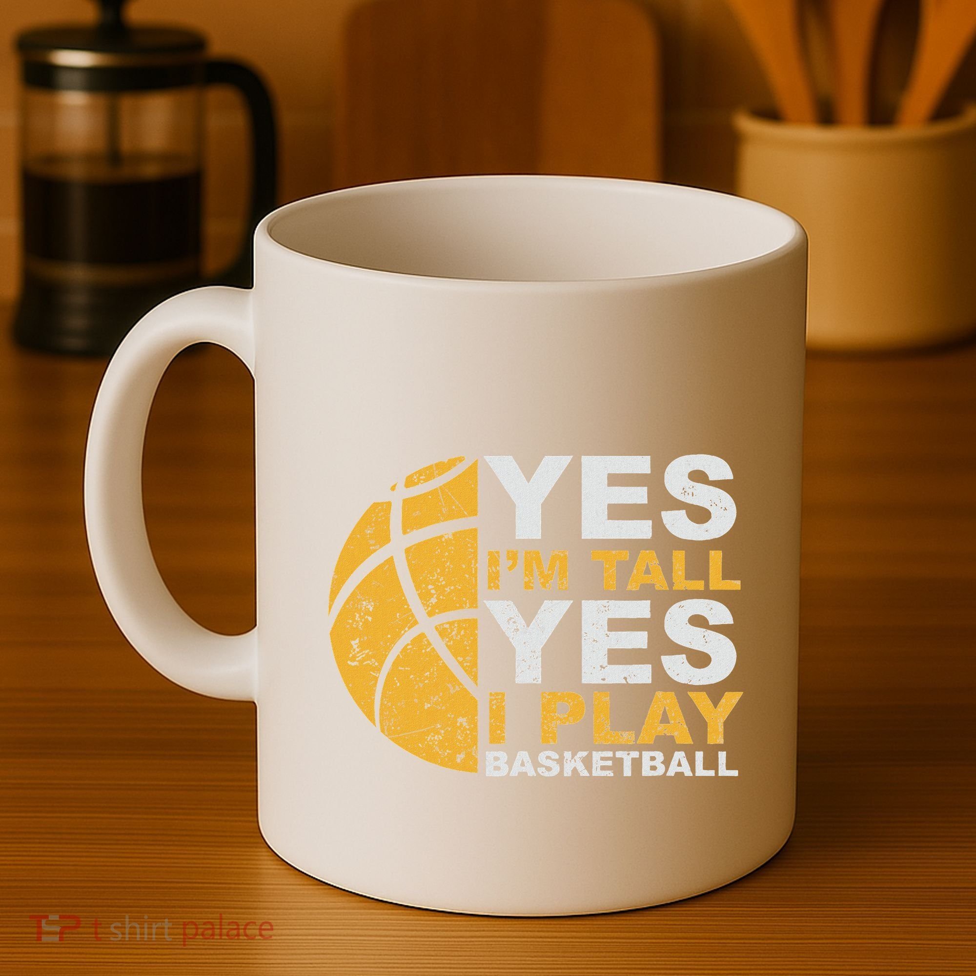Funny Basketball Yes IM Tall Basketball Player Gift Coffee Mug