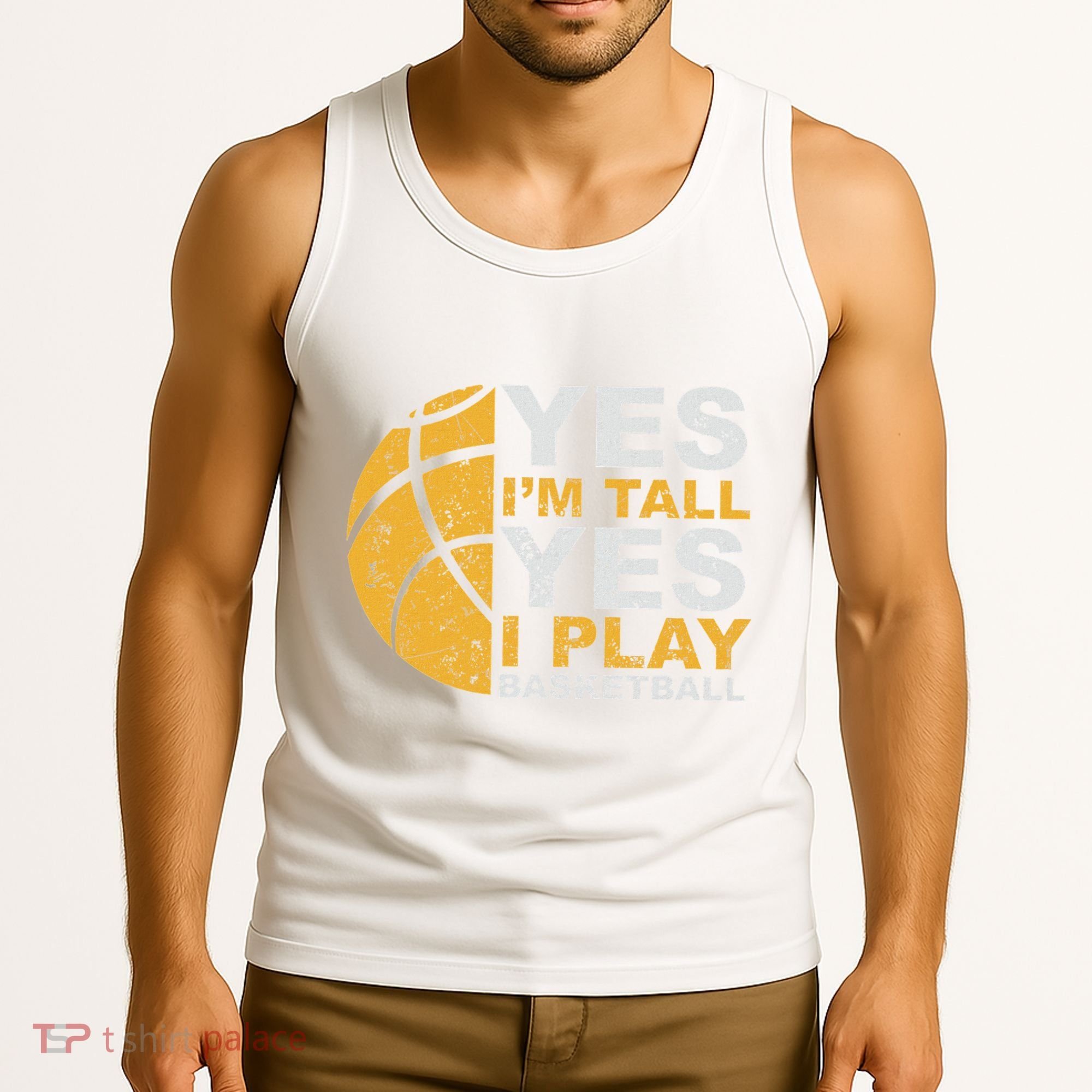Funny Basketball Yes IM Tall Basketball Player Gift Tank Top
