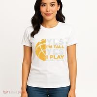 Funny Basketball Yes IM Tall Basketball Player Gift Women's T-Shirt thumb 4