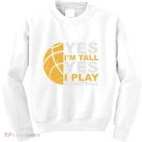 Funny Basketball Yes IM Tall Basketball Player Gift Kids Sweatshirt thumb 0