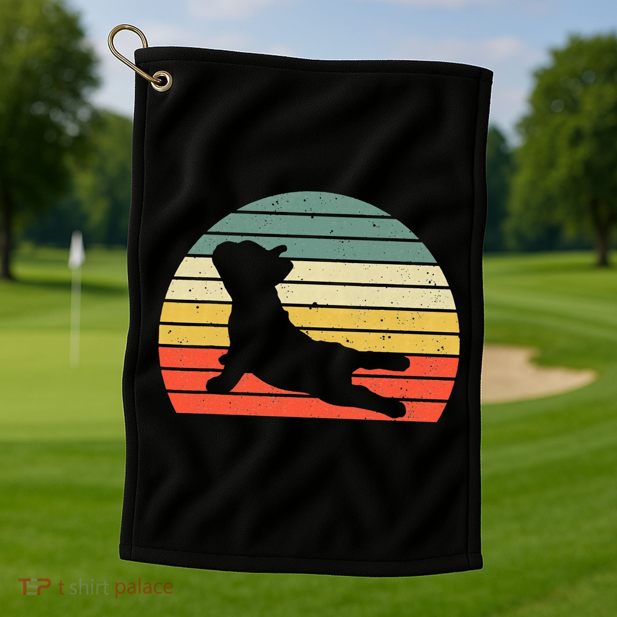 French Bulldog Yoga Funny Frenchie Golf Towel