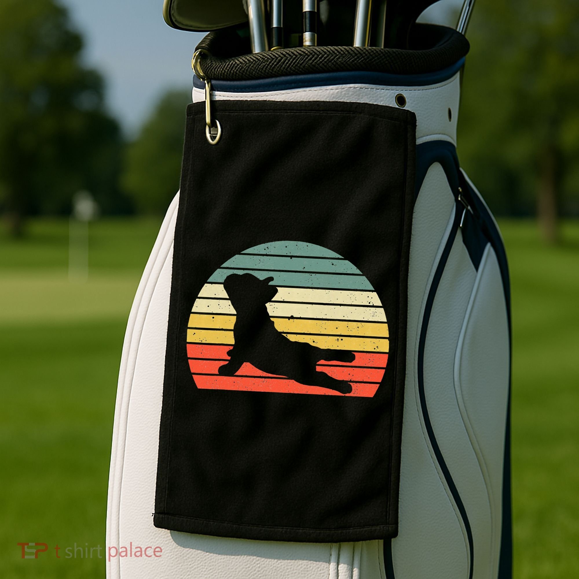 French Bulldog Yoga Funny Frenchie Golf Towel