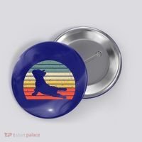 French Bulldog Yoga Funny Frenchie Button thumb 0
