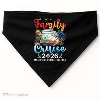 Family Cruise 2026 Making Memories Together USA-Made Doggie Bandana thumb 0