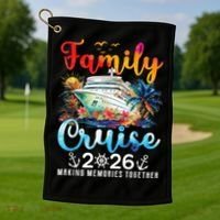 Family Cruise 2026 Making Memories Together Golf Towel thumb 1