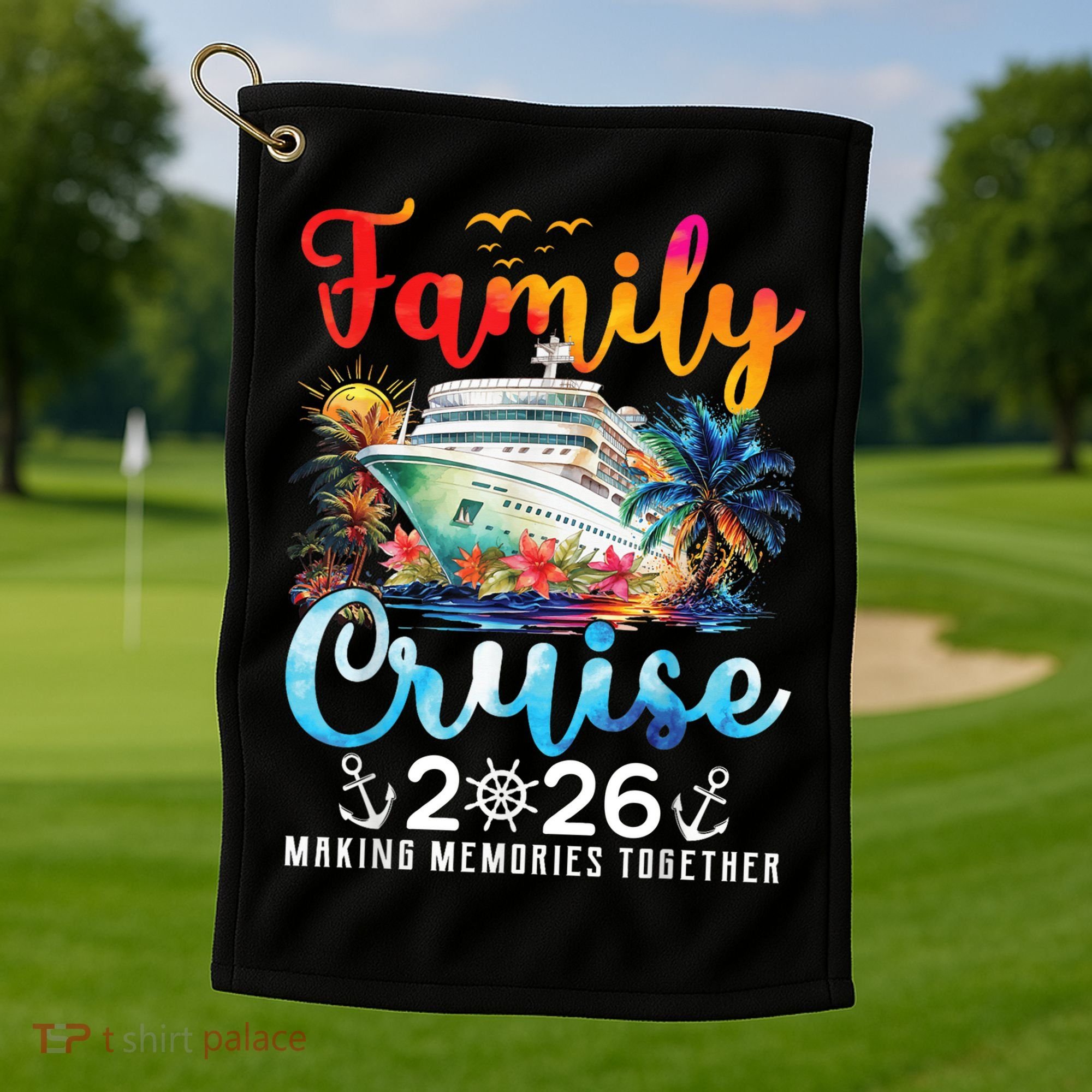 Family Cruise 2026 Making Memories Together Golf Towel