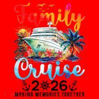 Family Cruise 2026 Making Memories Together Santa Hat thumb 1