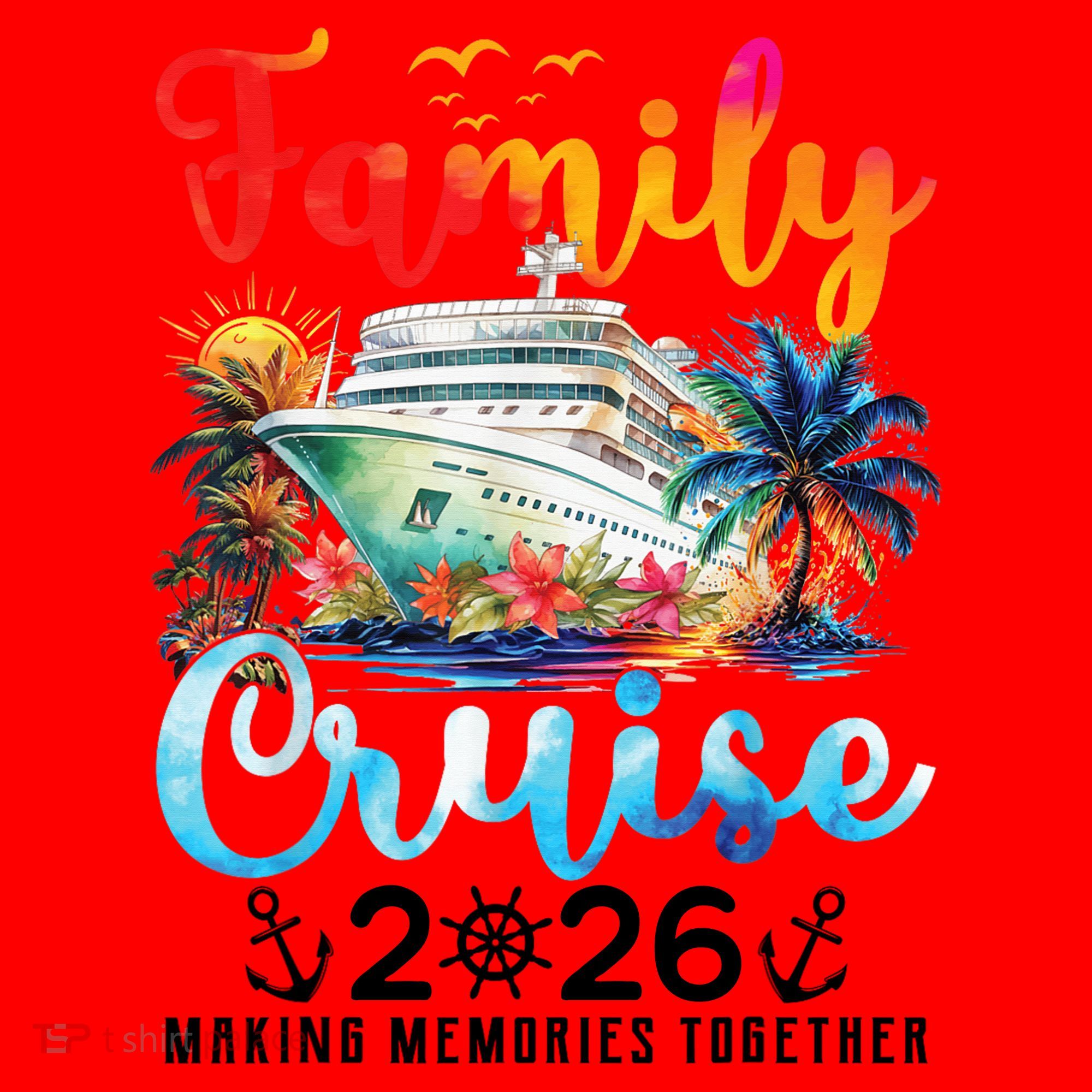 Family Cruise 2026 Making Memories Together Santa Hat