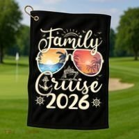 Family Cruise 2026 Vacation Golf Towel thumb 1