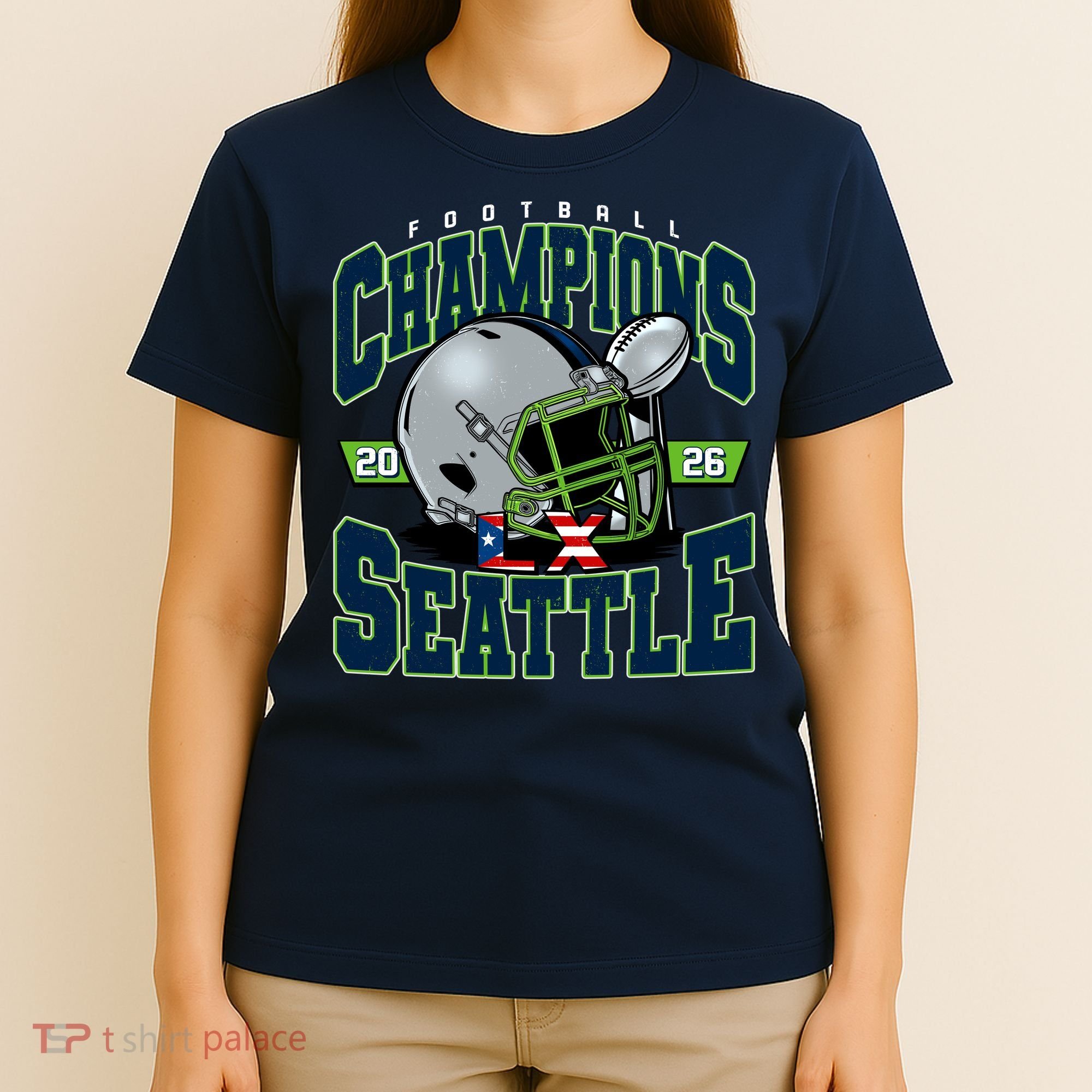 Football Champions 2026 Seattle Football T-Shirt