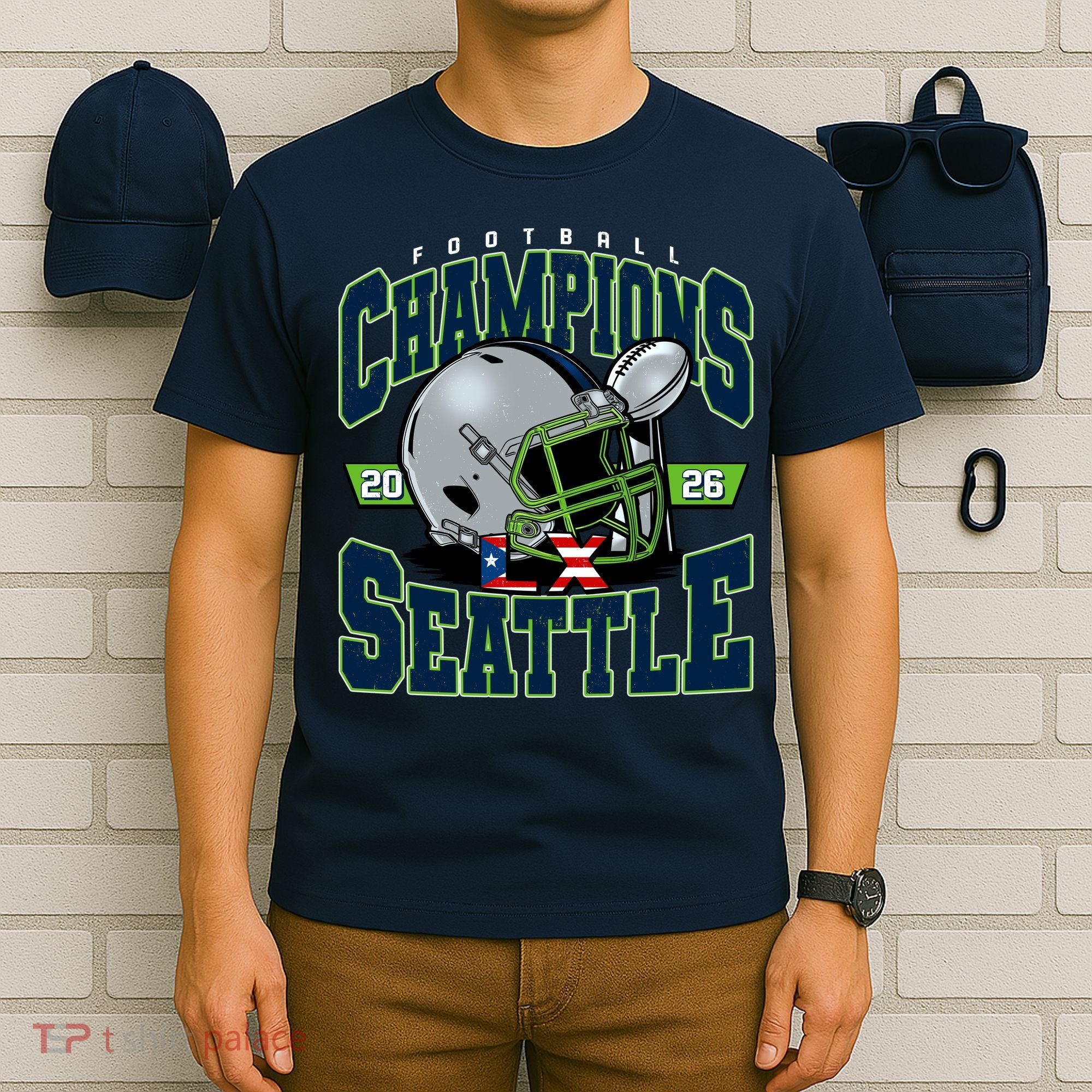 Football Champions 2026 Seattle Football T-Shirt