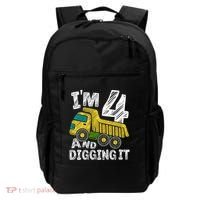 Four Construction 4th Birthday Gifts Fourth Boy 4 Years Old Backpack thumb 0