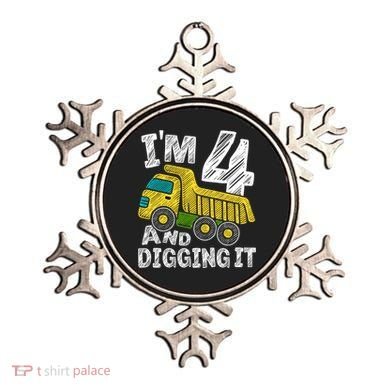 Four Construction 4th Birthday Gifts Fourth Boy 4 Years Old Ornament