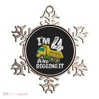 Four Construction 4th Birthday Gifts Fourth Boy 4 Years Old Ornament thumb 0