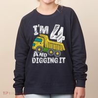 Four Construction 4th Birthday Gifts Fourth Boy 4 Years Old Women's Sweatshirt thumb 0