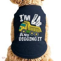 Four Construction 4th Birthday Gifts Fourth Boy 4 Years Old Doggie Tank thumb 0
