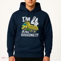 Four Construction 4th Birthday Gifts Fourth Boy 4 Years Old Hoodie thumb 2