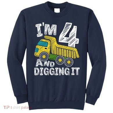 Four Construction 4th Birthday Gifts Fourth Boy 4 Years Old Sweatshirt