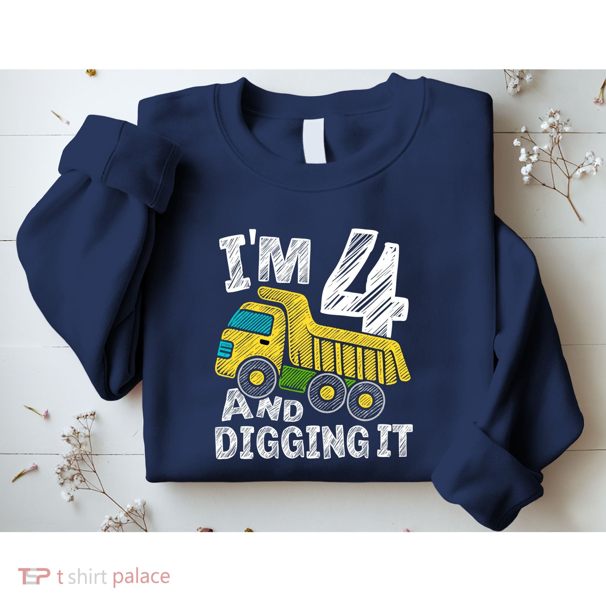 Four Construction 4th Birthday Gifts Fourth Boy 4 Years Old Sweatshirt