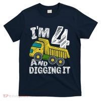 Four Construction 4th Birthday Gifts Fourth Boy 4 Years Old T-Shirt thumb 0