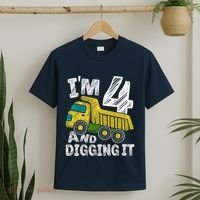 Four Construction 4th Birthday Gifts Fourth Boy 4 Years Old T-Shirt thumb 2