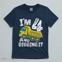 Four Construction 4th Birthday Gifts Fourth Boy 4 Years Old T-Shirt thumb 5