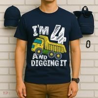 Four Construction 4th Birthday Gifts Fourth Boy 4 Years Old T-Shirt thumb 6