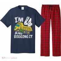 Four Construction 4th Birthday Gifts Fourth Boy 4 Years Old Pajama Set thumb 0