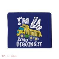 Four Construction 4th Birthday Gifts Fourth Boy 4 Years Old Mousepad thumb 0