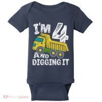 Four Construction 4th Birthday Gifts Fourth Boy 4 Years Old Baby Bodysuit thumb 0