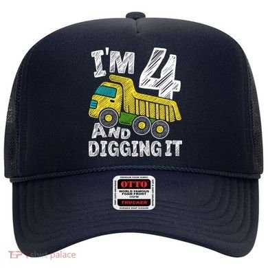 Four Construction 4th Birthday Gifts Fourth Boy 4 Years Old Hat