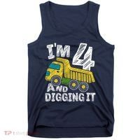 Four Construction 4th Birthday Gifts Fourth Boy 4 Years Old Tank Top thumb 0