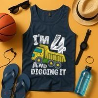 Four Construction 4th Birthday Gifts Fourth Boy 4 Years Old Tank Top thumb 4