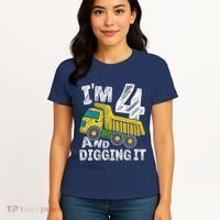 Four Construction 4th Birthday Gifts Fourth Boy 4 Years Old Women's T-Shirt thumb 4
