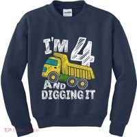 Four Construction 4th Birthday Gifts Fourth Boy 4 Years Old Kids Sweatshirt thumb 0
