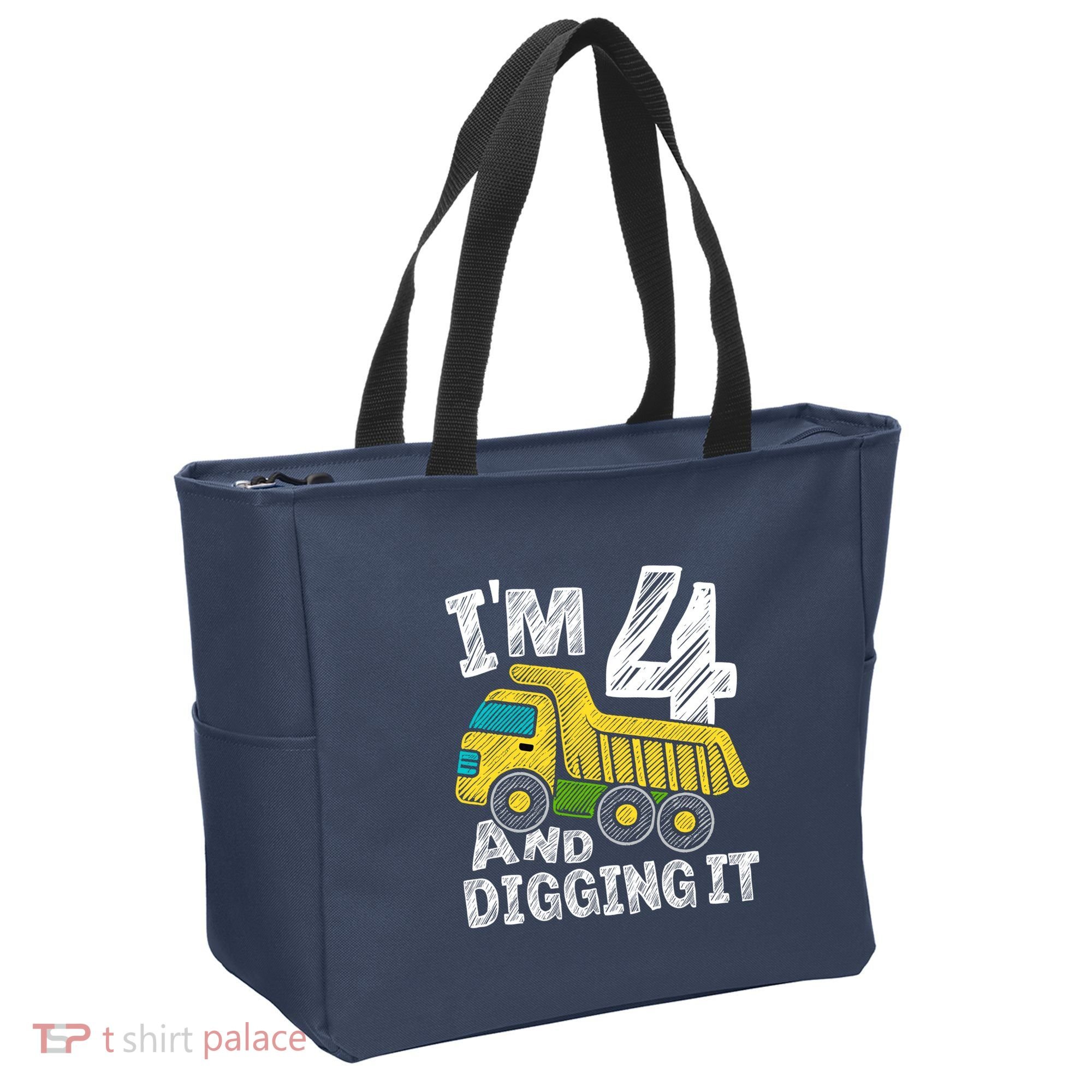 Four Construction 4th Birthday Gifts Fourth Boy 4 Years Old Tote Bag
