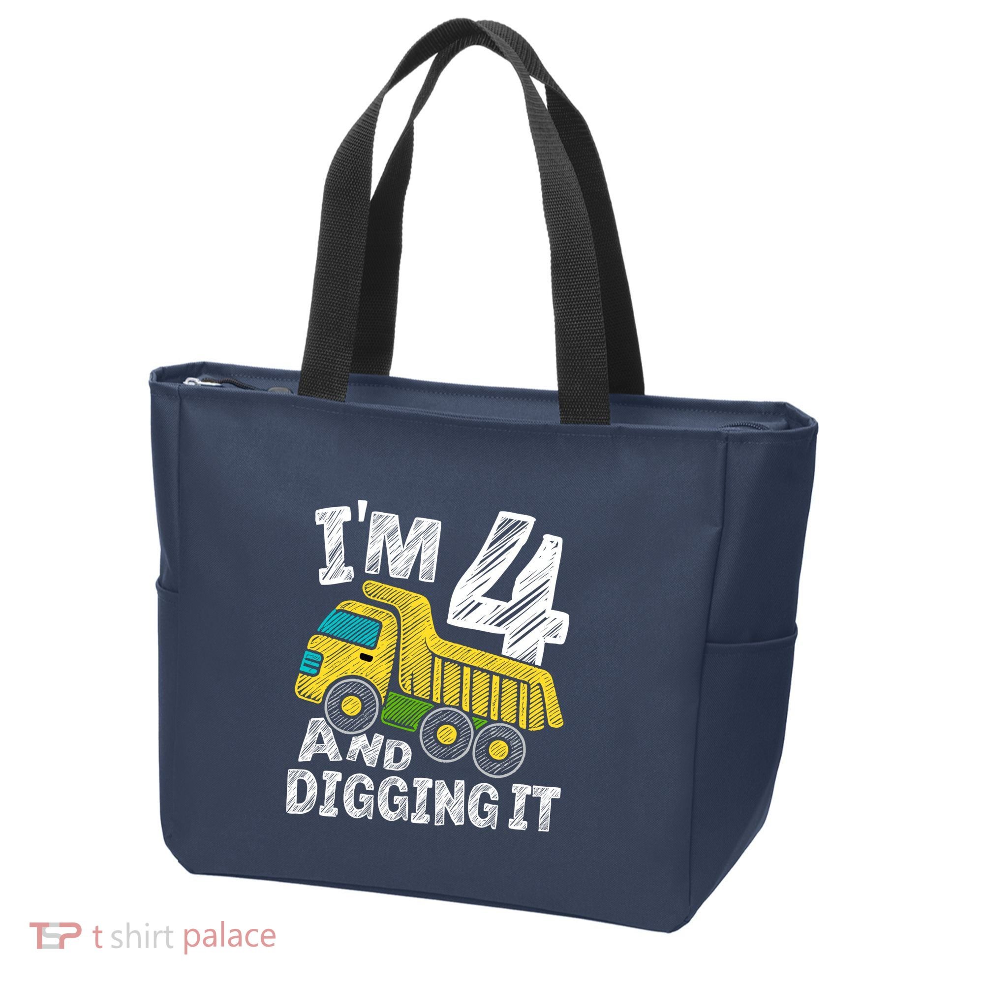 Four Construction 4th Birthday Gifts Fourth Boy 4 Years Old Tote Bag