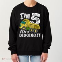 Five Construction 5th Birthday Gifts Fourth Boy 5 Years Old Women's Sweatshirt thumb 0