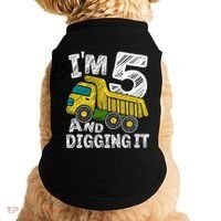 Five Construction 5th Birthday Gifts Fourth Boy 5 Years Old Doggie Tank thumb 0