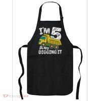 Five Construction 5th Birthday Gifts Fourth Boy 5 Years Old Apron thumb 0